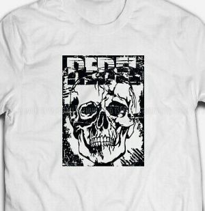 Mens Womens Fashion Rebel Skull Skulls S-XXXL White Cotton T-shirt Tshirts Tee