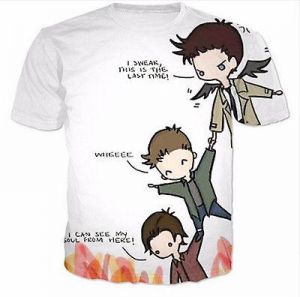 New Fashion Women's Men's Supernatural cas dean 3D Print Casual T-Shirt  S-5XL