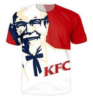 Newest Fashion Women's Men's KFC Colonel sanders Funny 3D Print T-Shirt