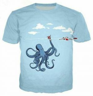 New Fashion Men/Women Animal Octopus 3D Print Casual T-Shirt Short Sleeve