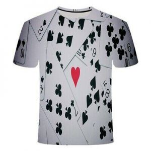 New Fashion poker Womens/Mens Funny  3D Print Casual T-Shirt XT23