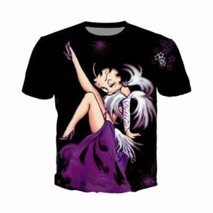 Betty Boop Funny 3D Print Casual T-Shirt Fashion Women Men Short Sleeve Tops