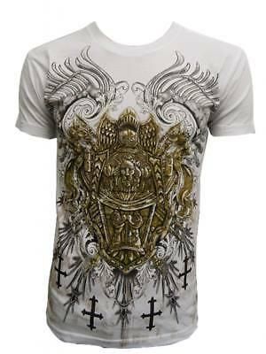 Konflic Men's Golden Mirror Shield Graphic Fashion MMA T Shirt