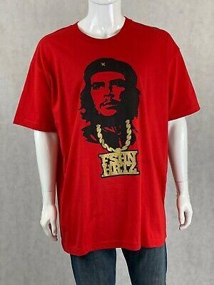 Fashion Hurtz Mens Che Guevara T-Shirt Red Revolution Guerilla Size 3XL XXXL