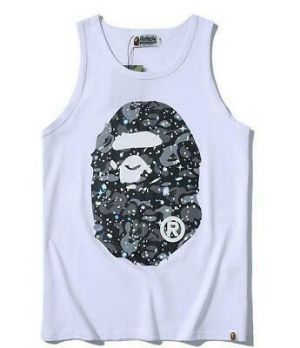 Fashion Men's Casual Monkey Head a bathing ape Summer bape T-Shirts Vest  XLarge