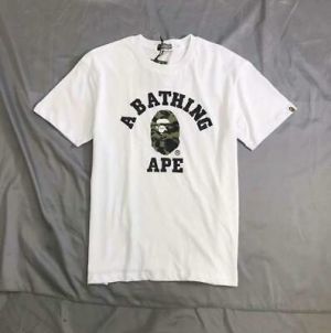 Fashion Men's Colorful Camo Monkey icon Short Sleeve Casual T-shirts White S-XXL