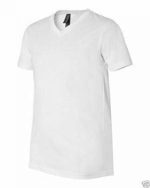 New Men's Royal Fashion Solid White V-Neck Shirt Size X-Large Brand New!