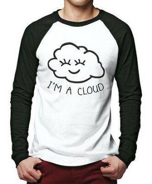 I'm a Cloud Men Baseball Top - Fashion Slogan Tee