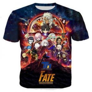 Bargain sales Men fashion Fashion 3D Print Anime Fate Grand Order Women Men T-Shirt Short Sleeve Tee Tops