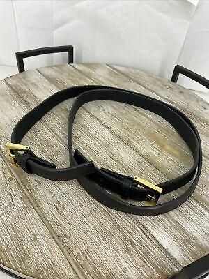 🌸FENDI black leather long bag strap