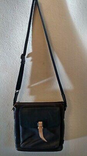 TUMI  WOMEN'S CROSSBODY BAG BLACK brown LEATHER travel