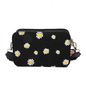 Small Fresh Leather Shoulder Bags Women Ladies Girls Floral Messenger Bag