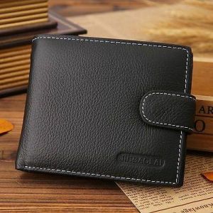 Men's Genuine Leather Cowhide Bifold Wallet ID Credit Card Holder Coin Purse