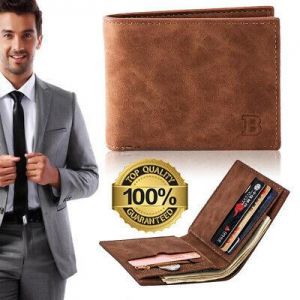Men's Fashion Leather Wallet Pocket Bifold Purse ID Credit Card Holder Billfold