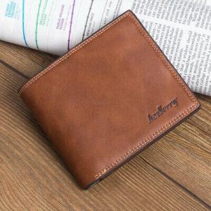 Men's Wallet PU Leather Baellerry Short Bifold Wallet for Men Credit Card Holder
