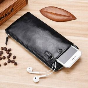 Long Men's Phone Holder Ultra-thin Casual Leather Wallet Card Clutch Purse Best