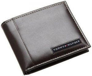 NEW TOMMY HILFIGER MEN'S LEATHER CREDIT CARD WALLET PASSCASE BILLFOLD 5675-02