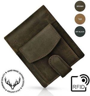 Men's Slim Genuine Leather Thin Wallet ID Money Credit Card Holder photo RFID