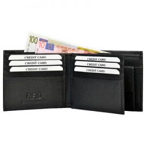 Mens Leather Wallet RFID safe Quality Soft Credit Card Holder Purse Genuine