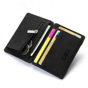 Men's Leather Credit Card Slim Business Coins Pocket Fashion Protection Wallet