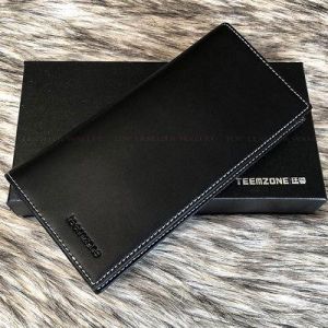 Teemzone Men’s Black Bifold Genuine Leather Wallet - BrandNew