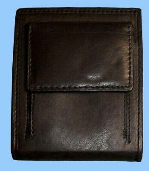 New MENS BLACK GENUINE LEATHER-MONEY CLIP-BILLFOLD-BIFOLD WALLET-COIN PURSE