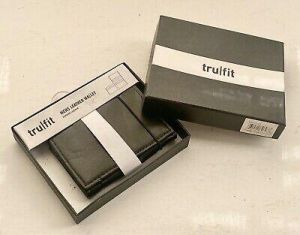 MEN'S GENUINE LEATHER TRIFOLD WALLET 11 CREDIT CARDS, SNAP ENCLOSURE