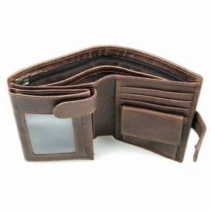 Vintage Men's Short Wallet Genuine Leather Men Clutch Wallets Purse Card Holder