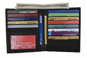 Men's Genuine Leather Bifold Wallet Slim Hipster Cowhide Credit Card and ID New