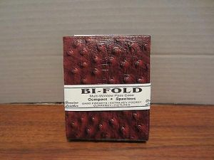 MEN'S FAUX LEATHER OSTRICH WALLET ID CARD CASE DIFFERENT COLORS TO CHOOSE