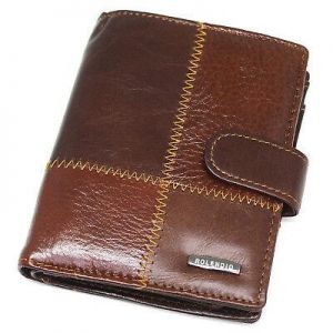 Vintage Style Men's Leather Clutch Wallet Zippered Pocket Coin Pouch Purse-J362