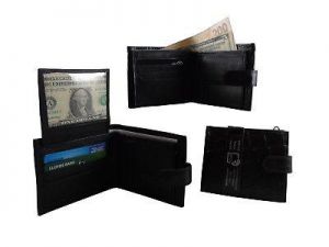 Men's Black/Brown RFID Block Wallet ID Credit Card Note Holder RFID Proof Coin
