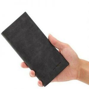 2020 Simple Portable ultra-thin Long Wallet PU Leather Vintage Men's Card Wallet