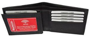 RFID Blocking Men&#039;s Bifold 12 Card Credit Leather Center Flap Wallet US Seller