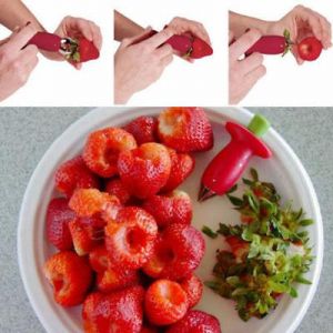 Bargain sales Kitchen Gadgets Tools Strawberry Stem Leaves Huller Removal Fruit Corer