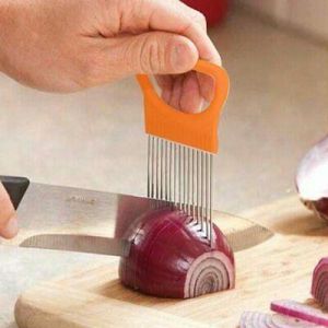 Bargain sales New Kitchen Gadgets Onion Slicer Tomato Vegetables Safe Fork vegetables Slicing