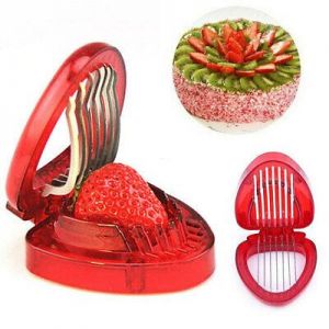 Bargain sales Stainless Steel Blade Fruit Strawberry Slicer Cutter Gadget Home Kitchen Tool x1