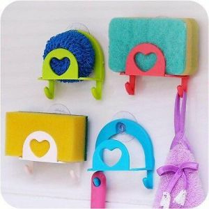 Bargain sales 2PCS Sponge Holder Suction Cup Convenient Home Kitchen Holder Tools Gadget Hook