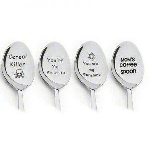 Cereal Killer Spoon Long Handle Spoons Flatware Drinking Tools Kitchen Gadgets ~