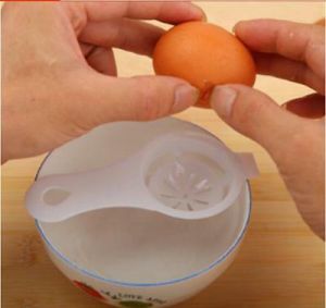 Plastic Cooking Gadgets Egg Tool Funnel Spoon Egg Yolk Separator Egg Divider CO
