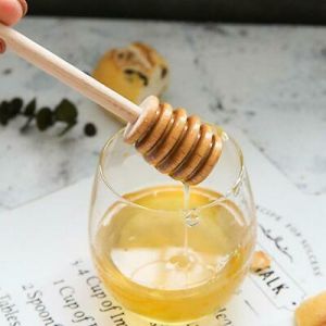 24cm Long Handle Wood Honey Spoon Mixing Stick Dipper X7U5 Tools Ki Gadgets P0N4