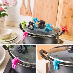 2PCS Silicone Holders Cooking Gadget Spill-proof Lid Kitchen  Chopsticks Rest