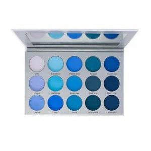 Kara Beauty 15 Color Cryolan Smoky Blue Eye Shadow Palette | ES22
