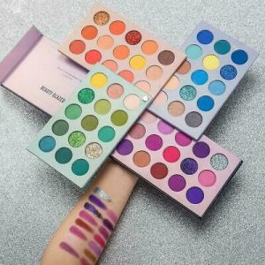 60 COLORS BEAUTY GLAZED Glitter Eyeshadow Palette Pigment Shimmer Metalic