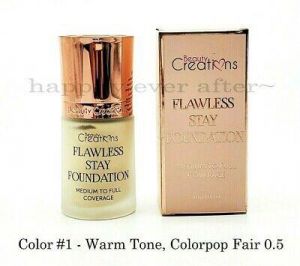 Bargain sales Makeup\Beauty Beauty Creations Flawless Long Stay Foundation - Hydrating Vitamin E - #1
