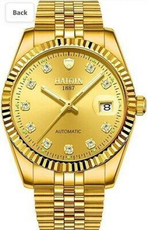 Automatic Men’s Watch Mechanical Two Tones Watches for Men Waterproof Stainless
