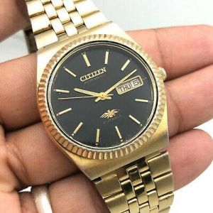 Bargain sales Watches for men Vintage Men&#039;s Citizen 8200 Day Date 35mm Automatic 21-Jewels Wrist Watch A9429