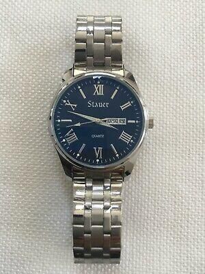 MEN'S STAUER MIDNIGHT STAINLESS STEEL QUARTZ WATCH 35713