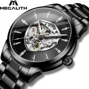 MEGALITH Automatic Mechanical Men Watches Waterproof Sport Luxury Stainless
