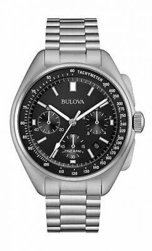 New Bulova Speical Edition Lunar Pilot Chronograph Black Dial Men's Watch 96B258